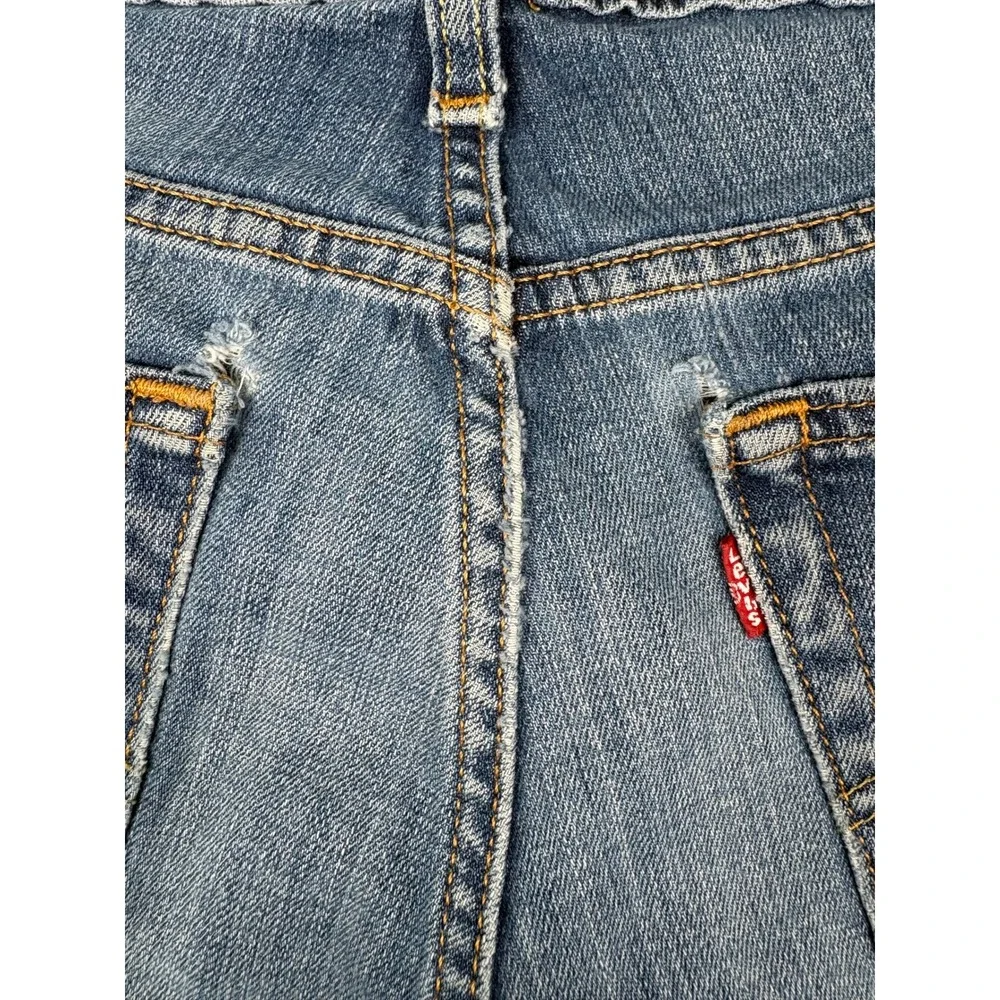 Levis 527 Slim Bootcut Jeans Mens 33x30 Light Wash Blue Denim 05527-0489